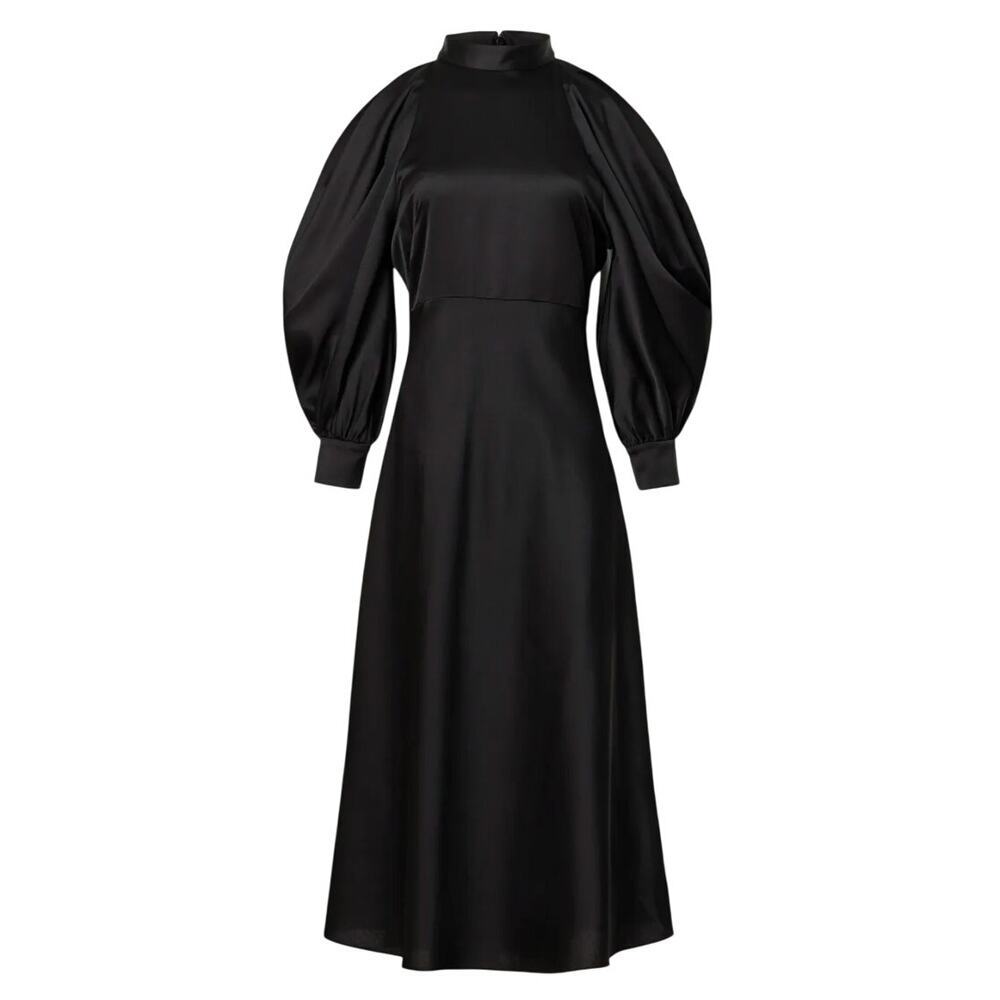 ARIAS New York Halter Neck Cold Shoulder Dress in Black, Size US 4​